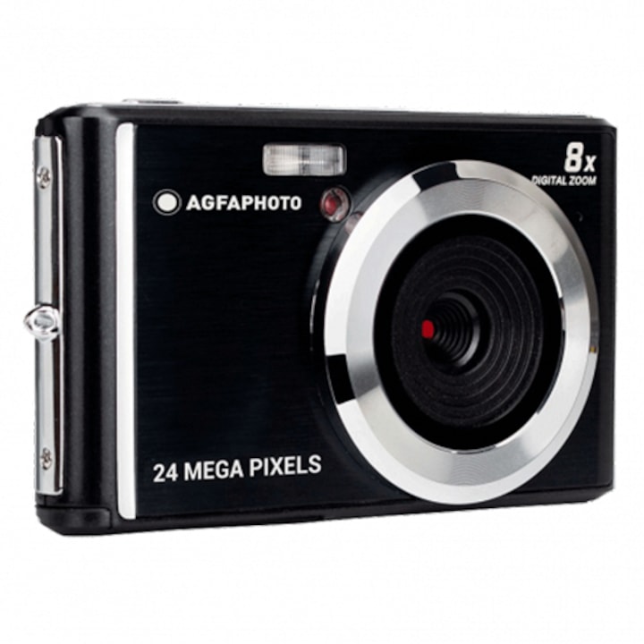 Agfa DC5500 Digitális fényképezőgép, 24 MP, beépített vaku, HD videofelvétel, Fekete