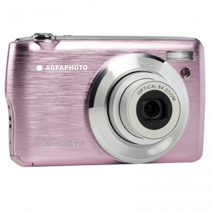 Agfa DC8200 Digitális fényképezőgép, 18 MP, 8x digitális zoom, HD videofelvétel, Rózsaszín