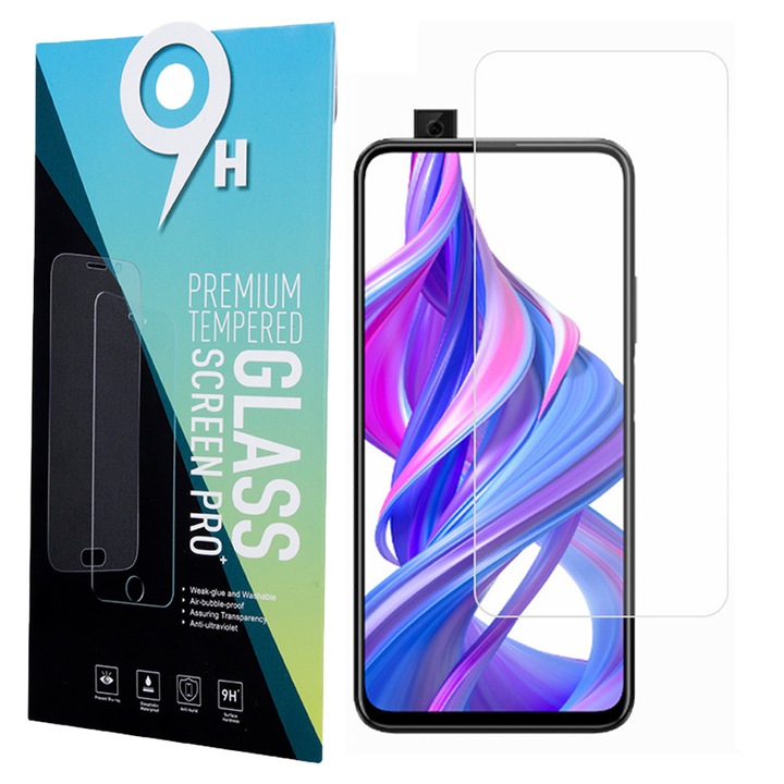 Huawei P Smart Z / Y9 Prime 2019 / Honor 9X kompatibilis üvegfólia, előlapi, edzett, 9H, 0.3mm