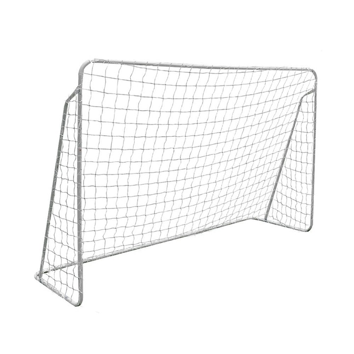 Plase pentru porti fotbal, Spartan, 11147, fir 3 mm, 240 x 160 x 100 cm, rezistenta la intemperii, fixare cu arici, alb