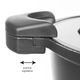 Oala Sub Presiune, Orion, Grande, Functie De Oala Sub Presiune, Supape De Siguranta, Pentru Toate Tipurile De Aragazuri, Economie De Energie, Aluminiu Acoperit Cu Granit, 5,5 Litri, 36 X 14 X 24 Cm, Negru