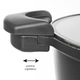 Oala Sub Presiune, Orion, Grande, Functie De Oala Sub Presiune, Supape De Siguranta, Pentru Toate Tipurile De Aragazuri, Economie De Energie, Aluminiu Acoperit Cu Granit, 5,5 Litri, 36 X 14 X 24 Cm, Negru