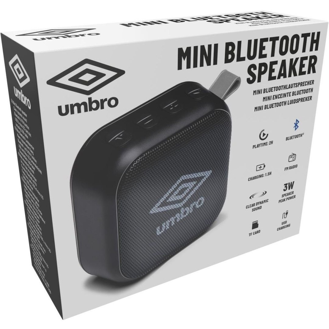 Boxa wireless, Umbro, 7.5 x 3.4 x 7.5 cm, USB, Negru - eMAG.ro