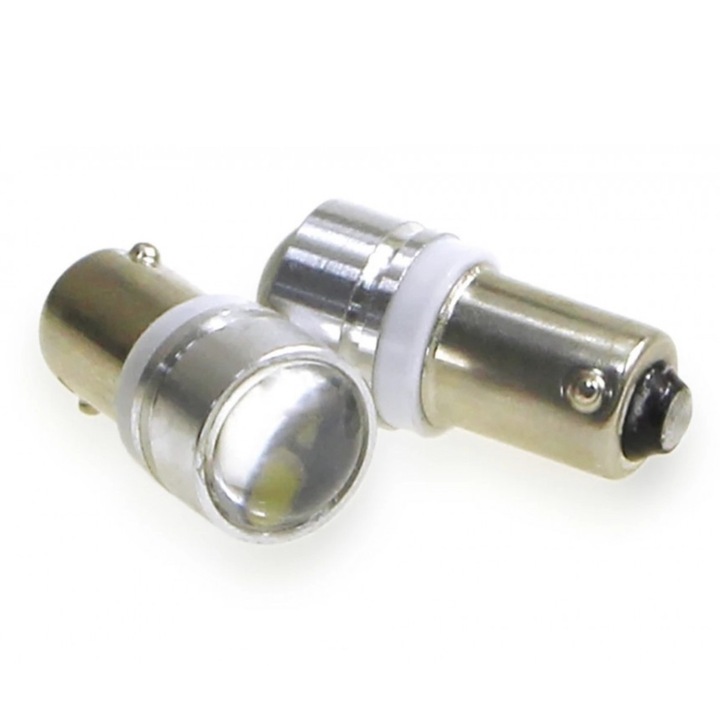 2 db ba9s canbus LED készlet, nagyító, 12v, fehér fény 6000k