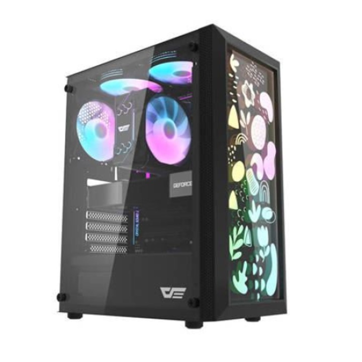 Кутия за компютър Darkflash DK180 Graffiti (черна)