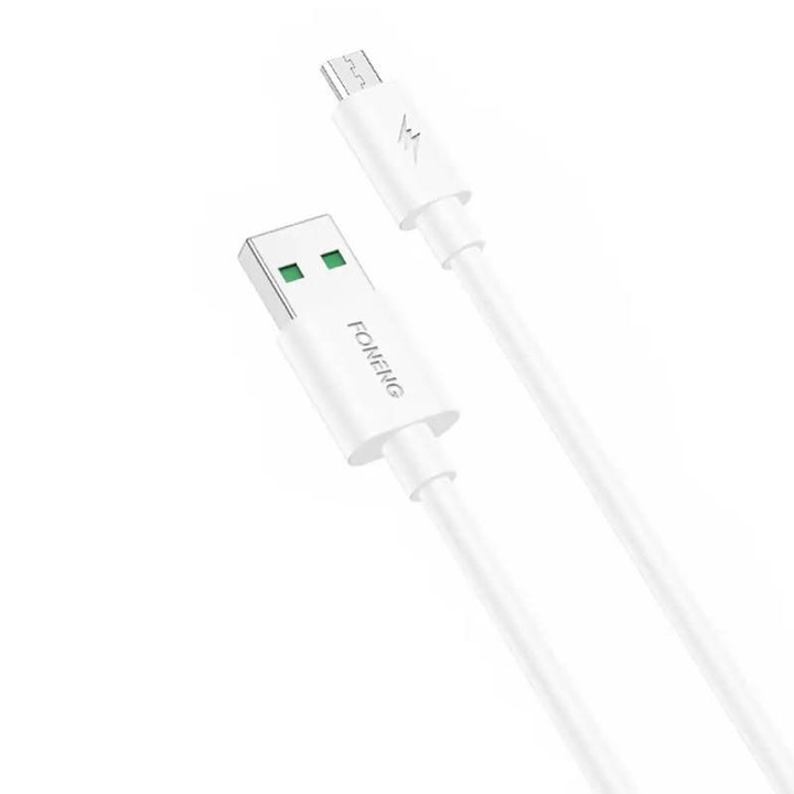Cablu USB la Micro USB Foneng X67, 5A, 1m (alb)
