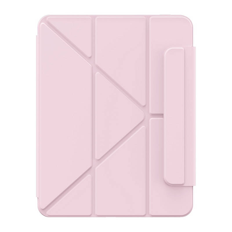 Husa tableta, Baseus, Compatibil cu Apple Pad Air4/Air5 10.9", TPU, Suport integrat, Roz deschis
