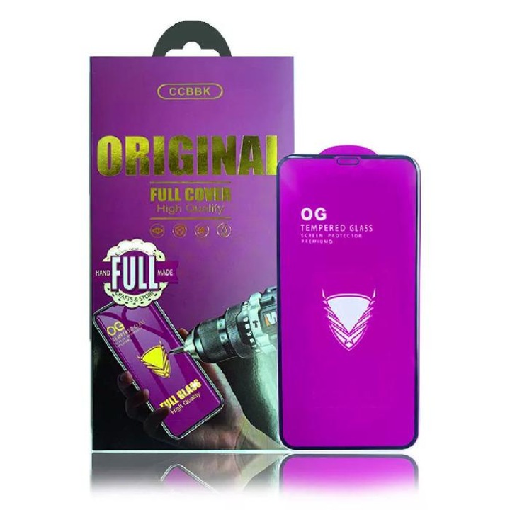 Folie protectie telefon, MBX, OG 5D Slim Full Glue din sticla fara gaura, Pentru Samsung Galaxy S23 S911B, Negru