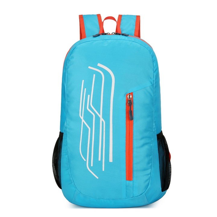 Rucsac sport, JedBesetzt, Nailon/Poliester, Albastru deschis