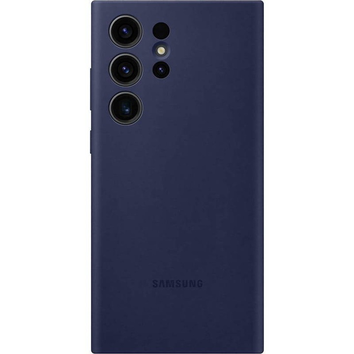 Защитен калъф Samsung, съвместим с Galaxy S23 Ultra, силиконов, Navy Blue