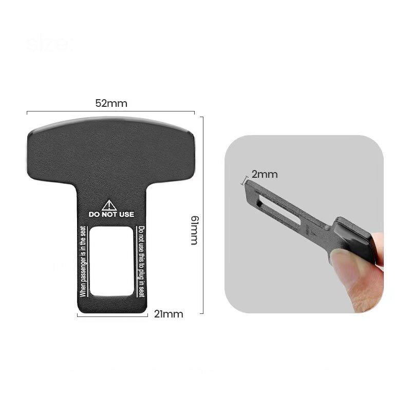 Set cleme anulare sunet pentru centura de siguranta auto, negru, 2 buc ...