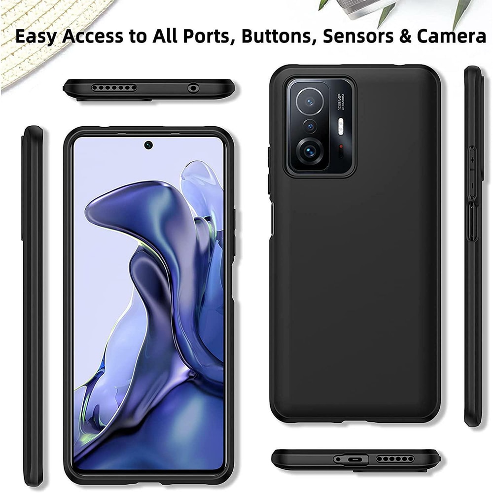 Husa Silicon TPU G-Tech Liquid, Compatibil cu Xiaomi 11T 5G / 11T Pro 5G, din silicon, Negru