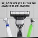 Aparat de ras pentru barbati Gillette Mach3 Charcoal, 1 Aparat de ras Gillette cu 3 lame, Rezerve de lame, Cu banda de lubrifiere imbunatatita pentru o alunecare neteda si lame concepute pentru a reduce stresul barbieritului pe piele