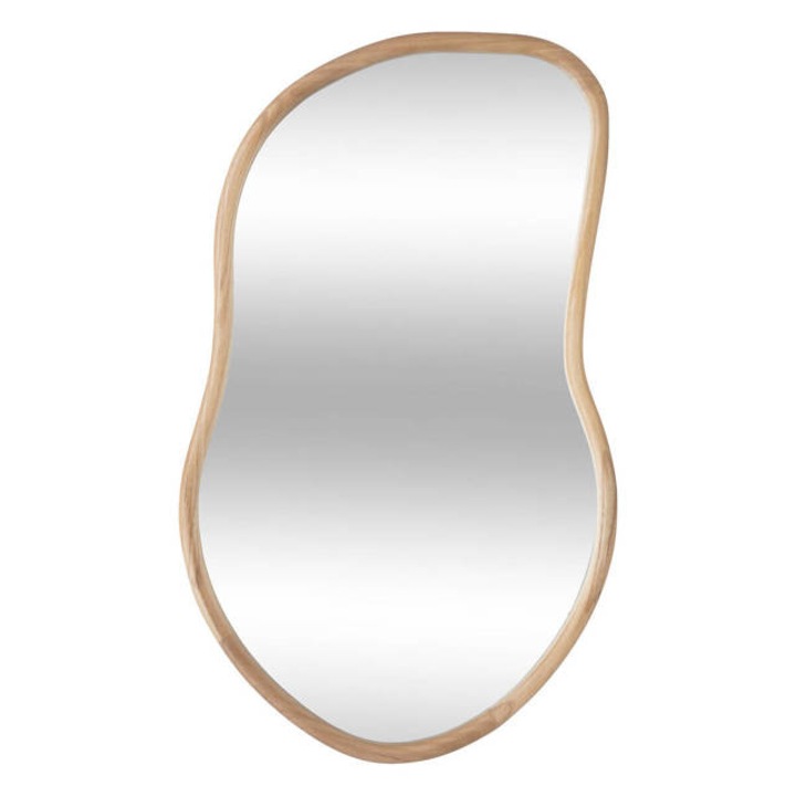 Oglinda suspendabila asimetrica OLM, rama din lemn de paulownia, 44,5 x 75 cm