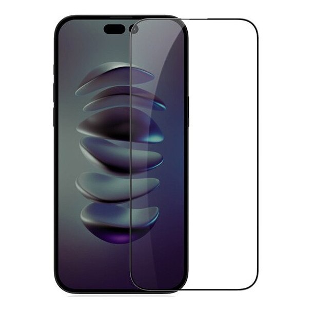Folie Sticla Securizata Upzz Rinbo Compatibila Cu iPhone 15 Pro Max Adeziv Pe Toata Suprafata, Full Cover, Duritate 9h