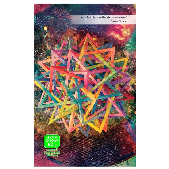 Set 5 buc Caiet A4 60 file LUX Matematica, policromie, hartie de 80gr/mp, coperta carton cretat 300 gr/mp, plastifiata, fixare :capsat in patru puncte