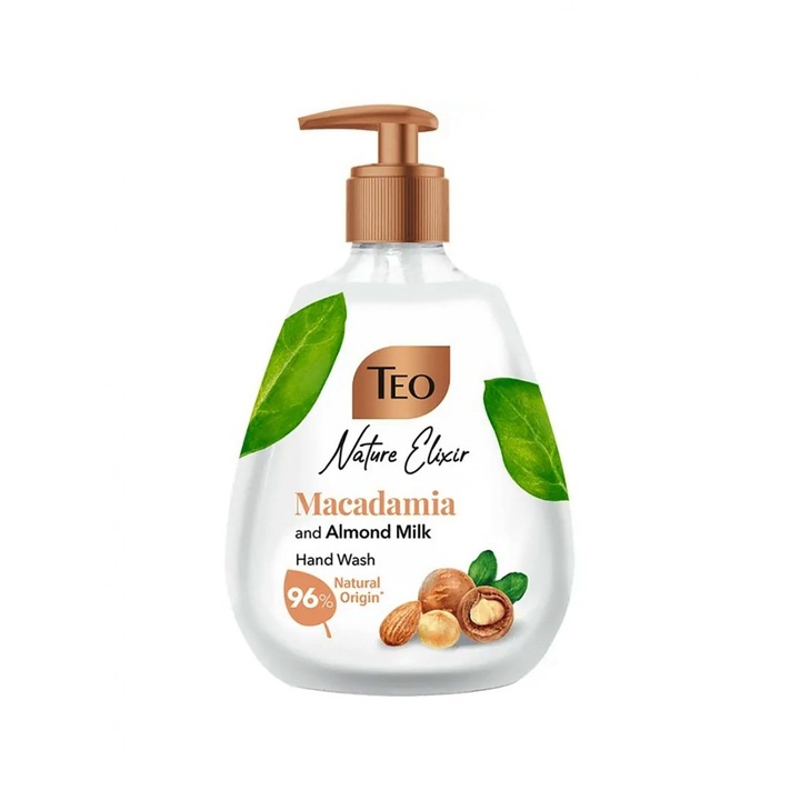 Течен сапун, Макадамия и бадемово мляко, TEO Nature Elixir, 300 мл
