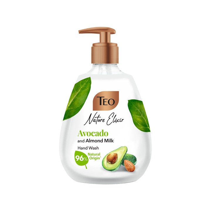 Течен сапун, авокадо и бадемово мляко, TEO Nature Elixir 300 мл