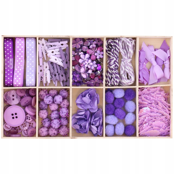 Set decoratiuni, Avec, Panglici/nasturi, Mov