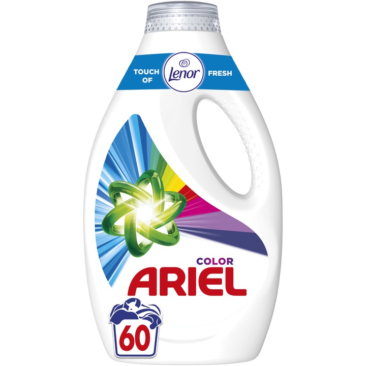 Detergent de rufe lichid Ariel Touch Of Lenor Color, 60 spalari, 3L