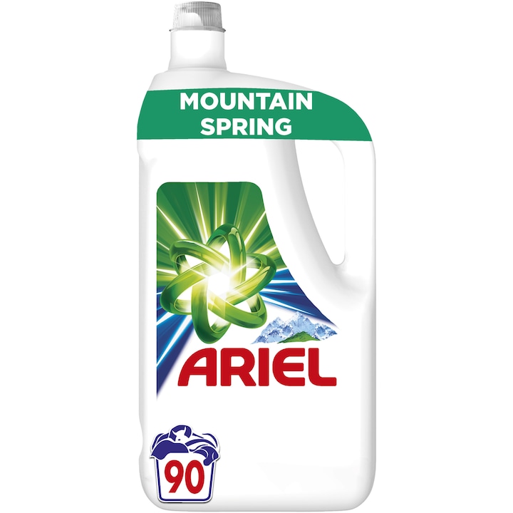 Течен перилен препарат Ariel Mountain Spring, 90 пранета, 4.5 л