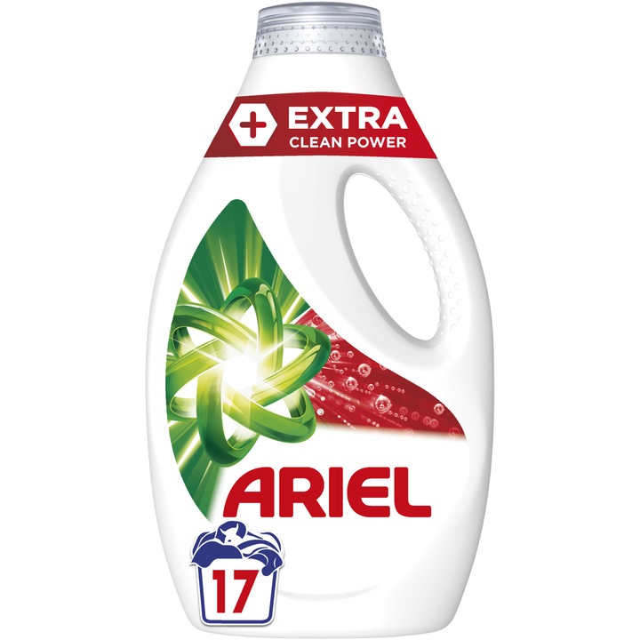 Detergent de rufe lichid Ariel +Extra Clean Power, 17 spalari, 850 ml