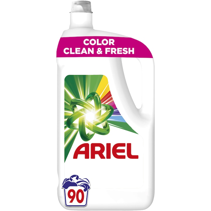 Течен перилен препарат Ariel Color Clean & Fresh, 90 пранета, 4.5 л