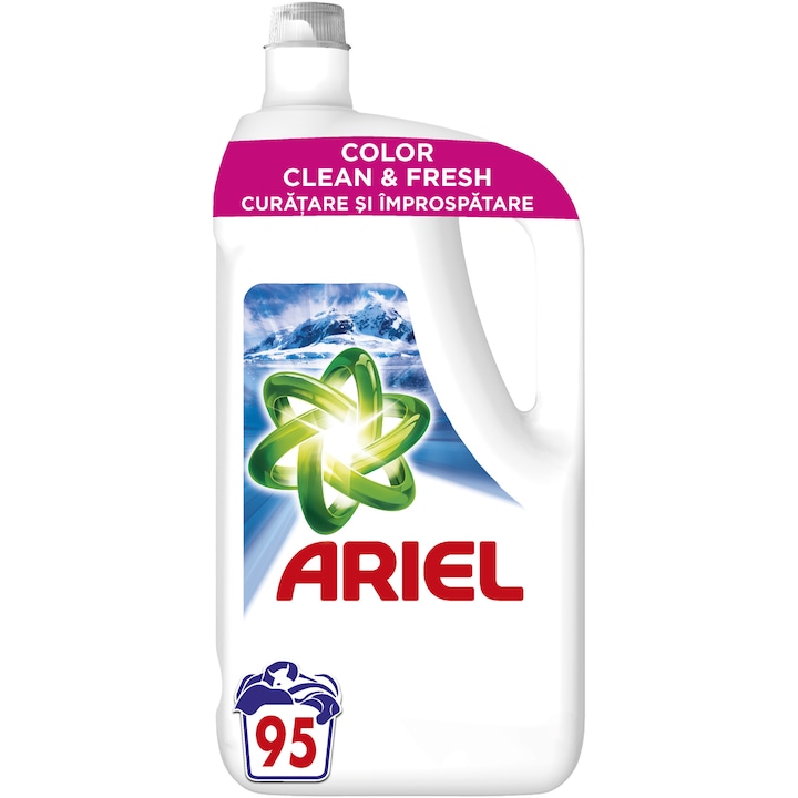 Detergent de rufe lichid Ariel Arctic Edition, 95 spalari, 4.75L