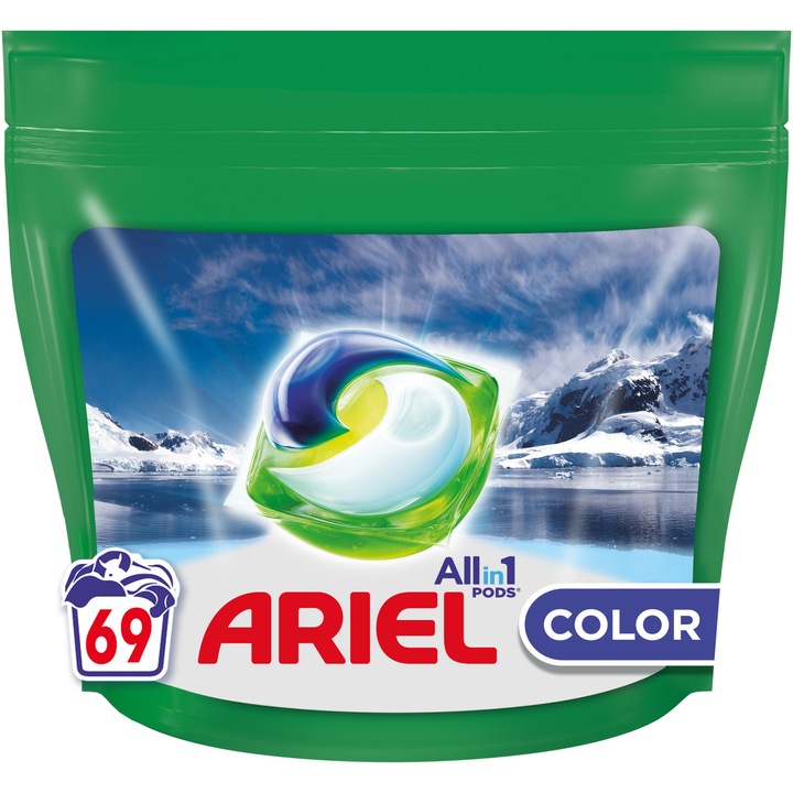 Detergent de rufe capsule Ariel All-in-One PODS Arctic Edition, 69 spalari