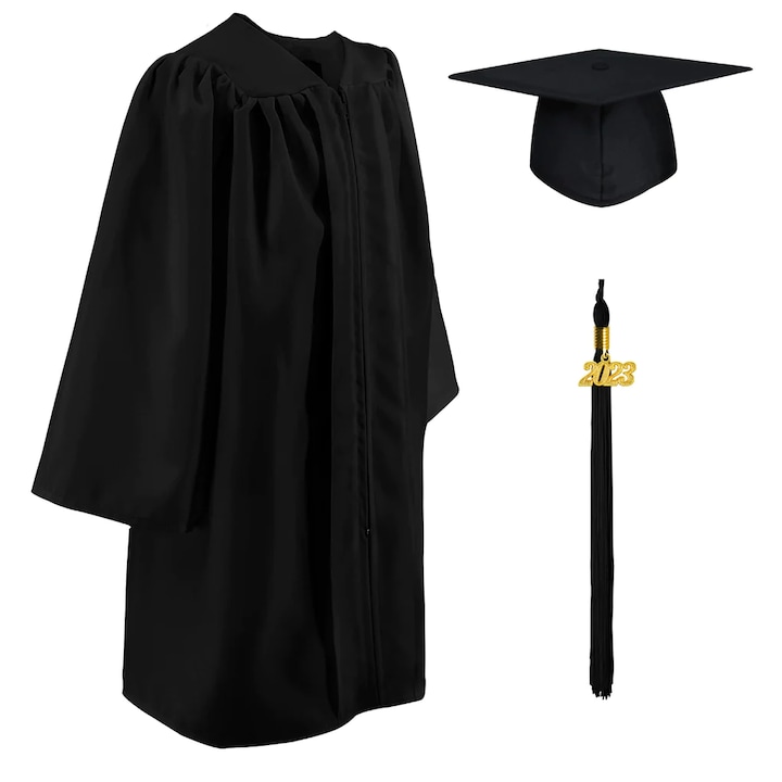 Ballagási ruha és sapka gyerekeknek GraduatePro, S-es méret, fekete