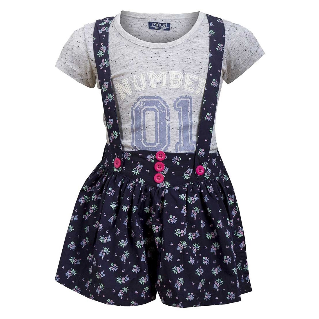 Set tricou/pantaloni scurti Minoti pentru bebelusi