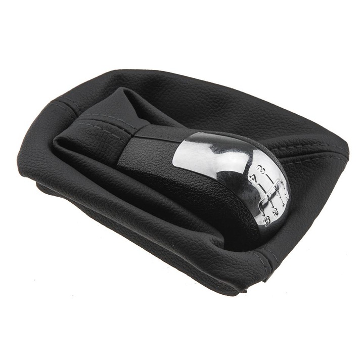 Скоростен лост за SKODA OCTAVIA 2004-2013, 5 скорости, черен-хром