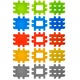 Set de constructie Mej-Pol, 90 piese, Multicolor