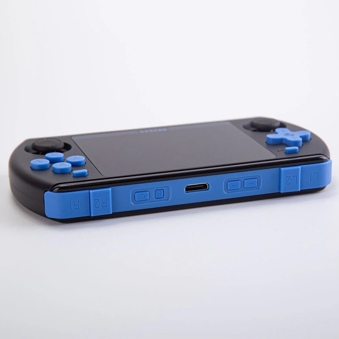 Consola de jocuri retro Powkiddy RK2023 128GB, culoare neagra, portabila, suport pentru 23+ emulatoare retro