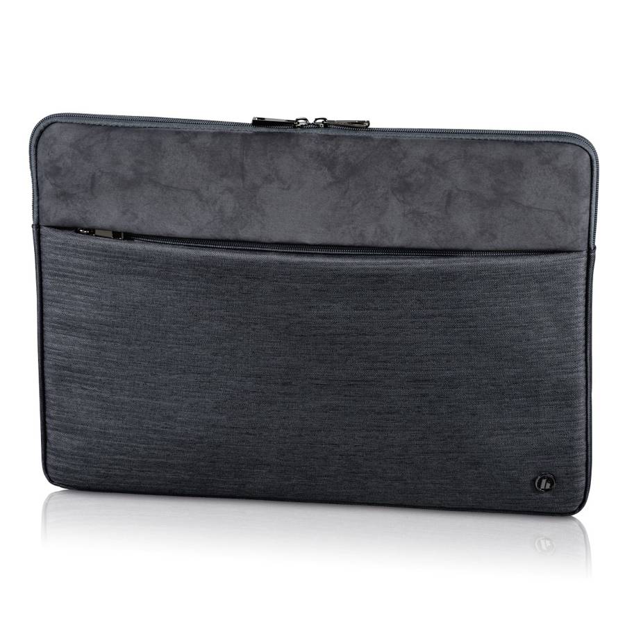 Husa de protectie pentru laptop, diagonala maxima 14.1", buzunar frontal cu fermoar, 39x29x2cm, poliester, Gri inchis