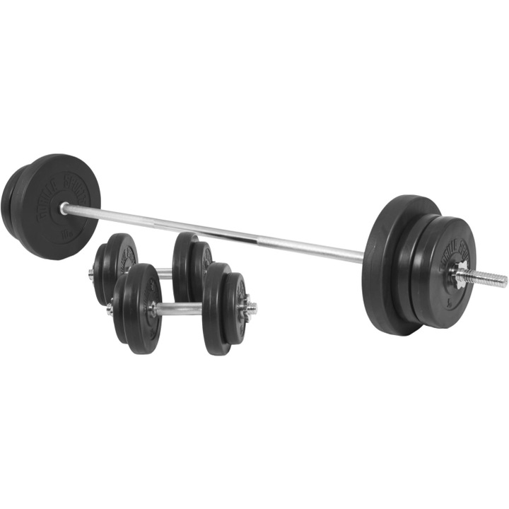 Set 14 discuri umplute cu ciment + bara 70 KG, Gorilla Sports