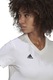 adidas Performance, Tricou cu decolteu in V, pentru fotbal, Alb optic