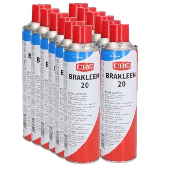 Set spray curatare 12 bucati x 500ml CRC Brake pentru piesele de frana, indeparteaza lichidul de frana, vaselina si uleiul