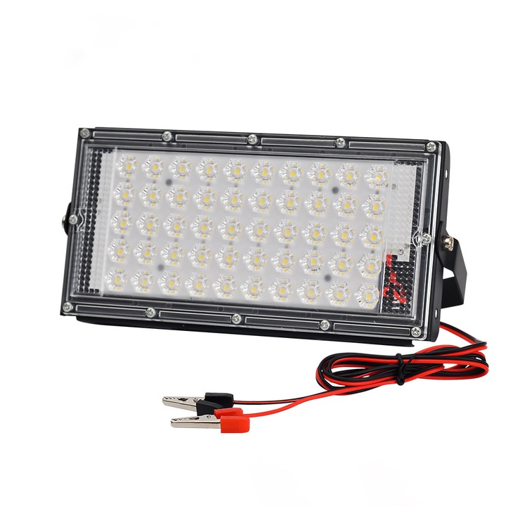 Proiector Dreptunghiular Camping MRG M897,12v, 50w, Led SMD