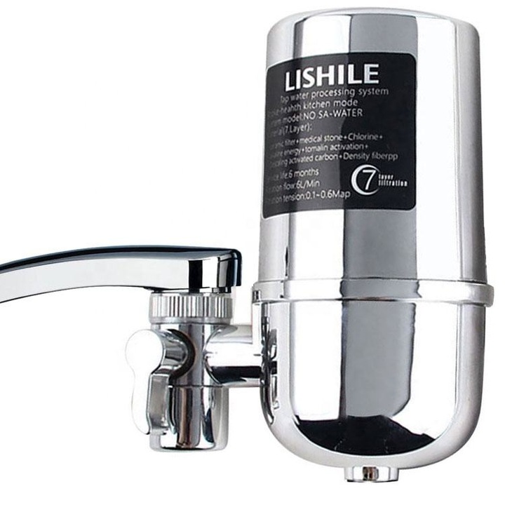 Filtru Profesional Pentru Purificarea Apei cu 7 Straturi de Filtrare|Indeparteaza Clorul, Metalele Grele, Rugina, Sedimente, Materia Organica|Filtreaza Pana 6l/m, Foarte Usor de Instalat, Fara Instalator