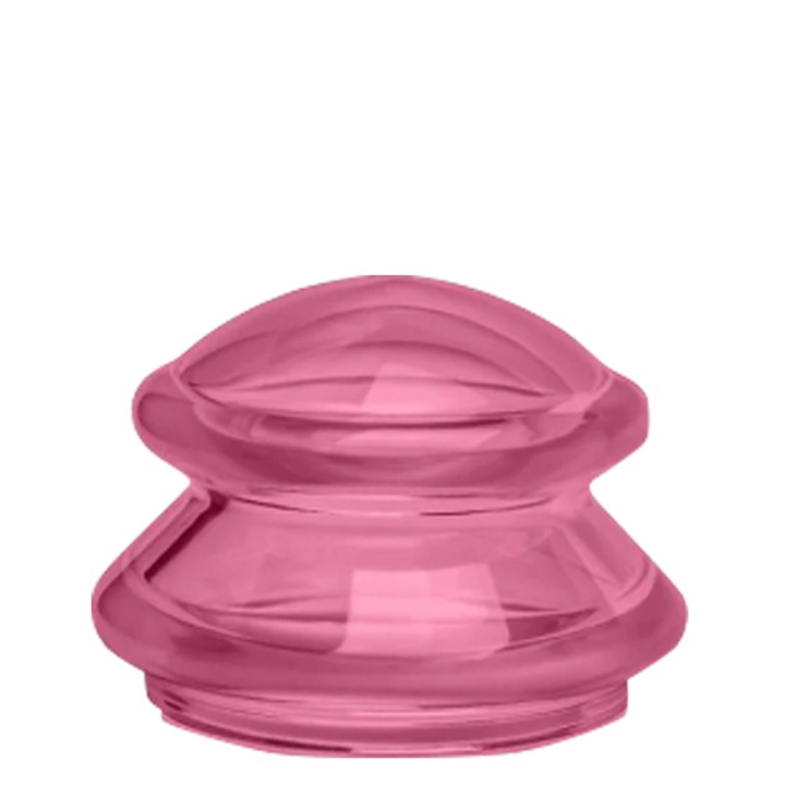 Ventuza cu Maner din Silicon VENTUZ™ pentru Masaj Anticelulitic Dimensiunea "L" Culoarea Roz Transparent