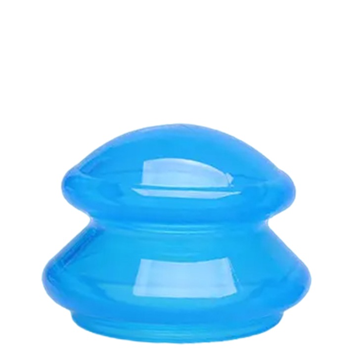 Ventuza cu Maner din Silicon VENTUZ™ pentru Masaj Anticelulitic Dimensiunea "L" Culoarea Albastru Transparent