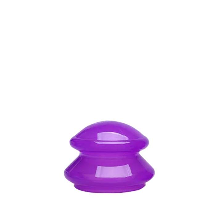 Ventuza cu Maner din Silicon VENTUZ™ pentru Masaj Corporal si Facial Dimensiunea "S" Culoarea Violet Transparent