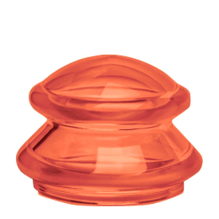 Ventuza cu Maner din Silicon VENTUZ™ pentru Masaj Anticelulitic Profesionist Dimensiunea "XL" Culoarea Portocaliu Transparent