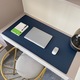 Mousepad, SIHOiSi, Piele PU cu doua fete, 80×40 cm, Albastru regal si galben