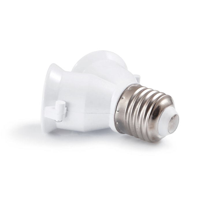 Adaptor pentru becuri LED - transformator de la soclu E27 la doua socluri E27