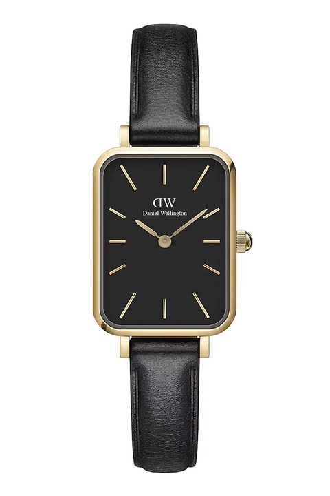 Daniel Wellington, Ceas cu o curea de piele, Auriu, Negru