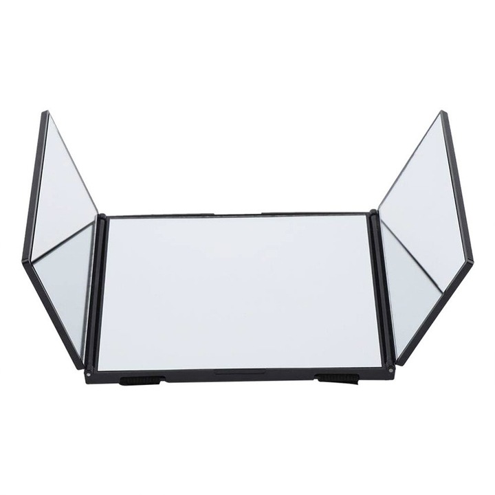 Oglinda pentru machiaj tip carte, parasolar, Optibay, 30.5x14 cm