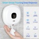 Dozator sapun lichid cu spuma, dispenser cu senzor de miscare, BOMSTOM, fara atingere, afisaj inteligent, prindere de perete, 300 ml, alb