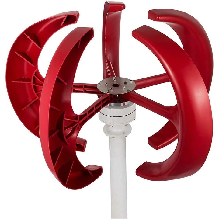 Вятърна турбина, Vevor, вертикална ос, 400W, 12V, червен